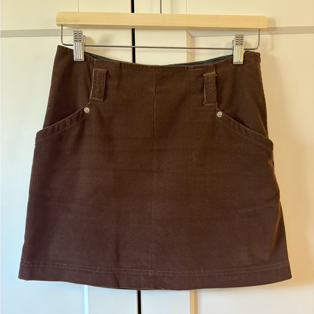 A.P.C. Corduroy Mini Skirt Chocolate Brown APC XS